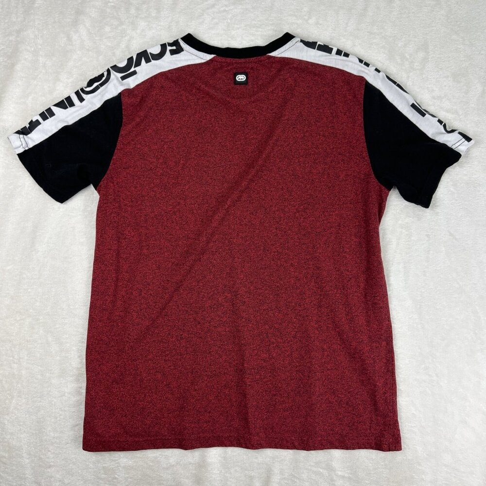 Ecko Unltd Men T-Shirt Large Maroon/white/black Logo Graphic - Picture 7 of 7